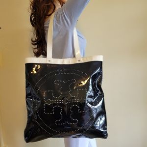 Tory burch Huge Nylon Black /Ivory Tote bag